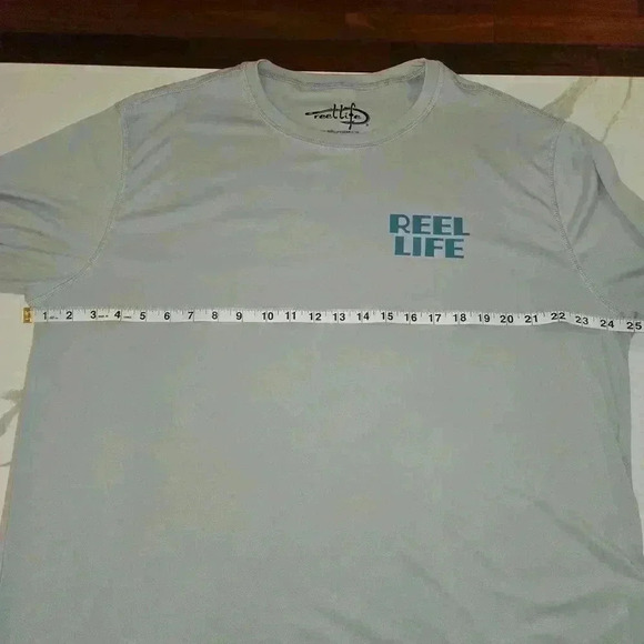 Reel Life Mens LS Poly Fishing Sun Defender UV 50 Long Sleeve Gray Size XXL - Picture 5 of 11